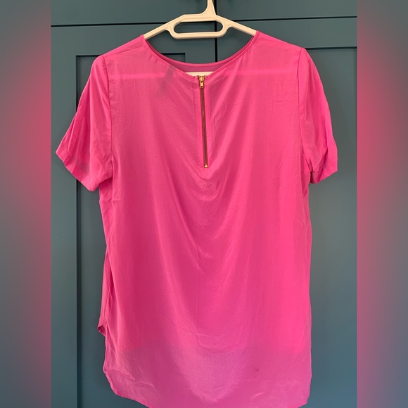 Silk Crepe Hi-Low Blouse - Picture 2 of 5